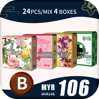 CheersJelly Low-Calorie Konjac Jelly 【HAPPY New Year B】24pcs/Mix 4 boxes