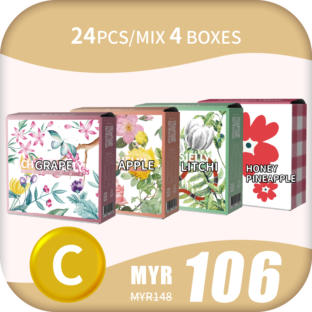 CheersJelly Low-Calorie Konjac Jelly 【Mid-Year Sales C】24pcs/Mix 4 boxes