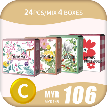 CheersJelly Low-Calorie Konjac Jelly 【Mid-Year Sales C】24pcs/Mix 4 boxes