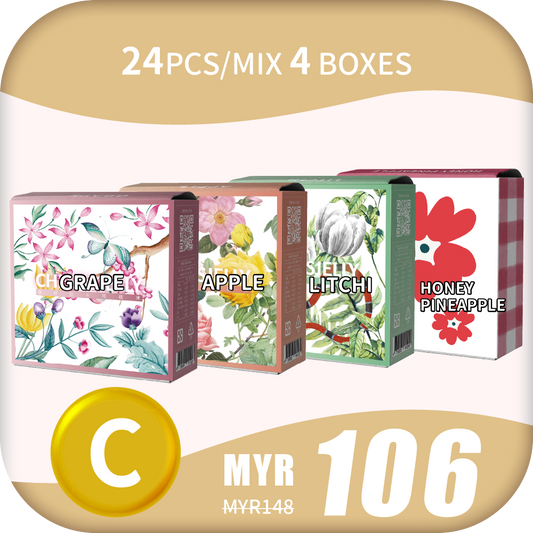 CheersJelly Low-Calorie Konjac Jelly 【Mid-Year Sales C】24pcs/Mix 4 boxes