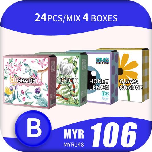CheersJelly Low-Calorie Konjac Jelly 【HAPPY Merdeka Day B】24pcs/Mix 4 boxes