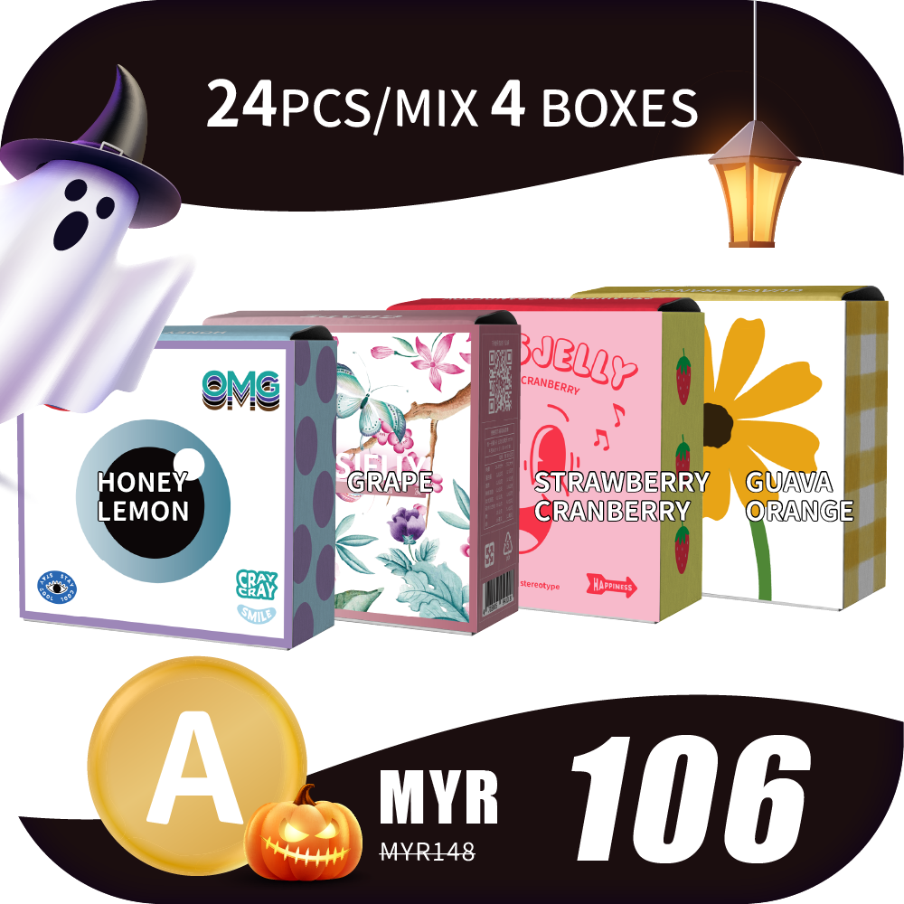 CheersJelly举杯低卡蒟蒻冻【萬聖節盛會組合 A】24根/综合4盒