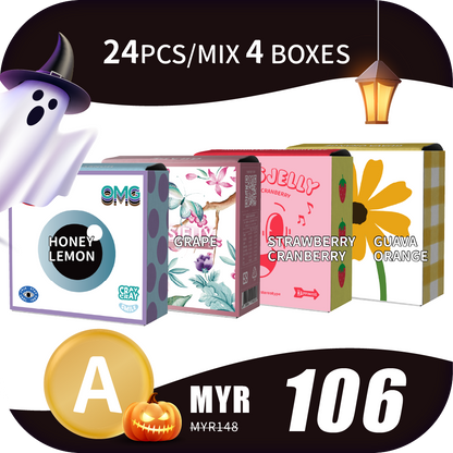 CheersJelly举杯低卡蒟蒻冻【萬聖節盛會組合 A】24根/综合4盒