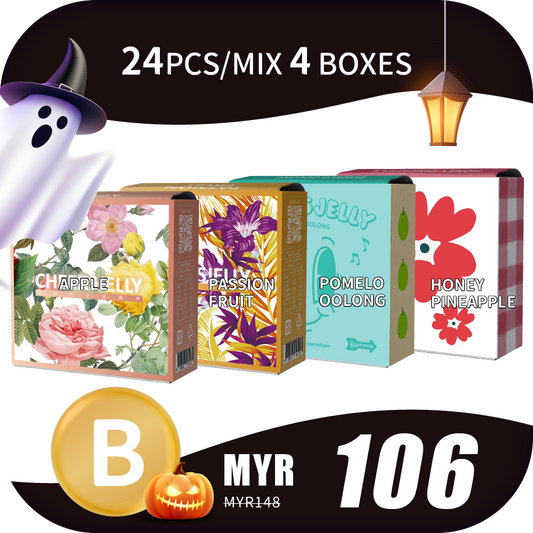CheersJelly举杯低卡蒟蒻冻【萬聖節盛會組合 B】24根/综合4盒