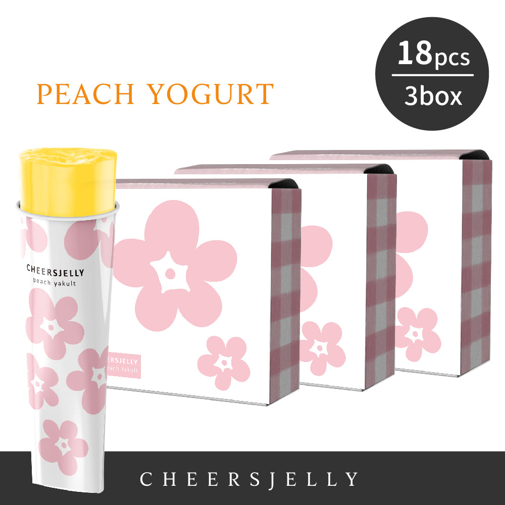 CheersJelly Low-Calorie Konjac Jelly【Peach Yogurt 3 boxes】