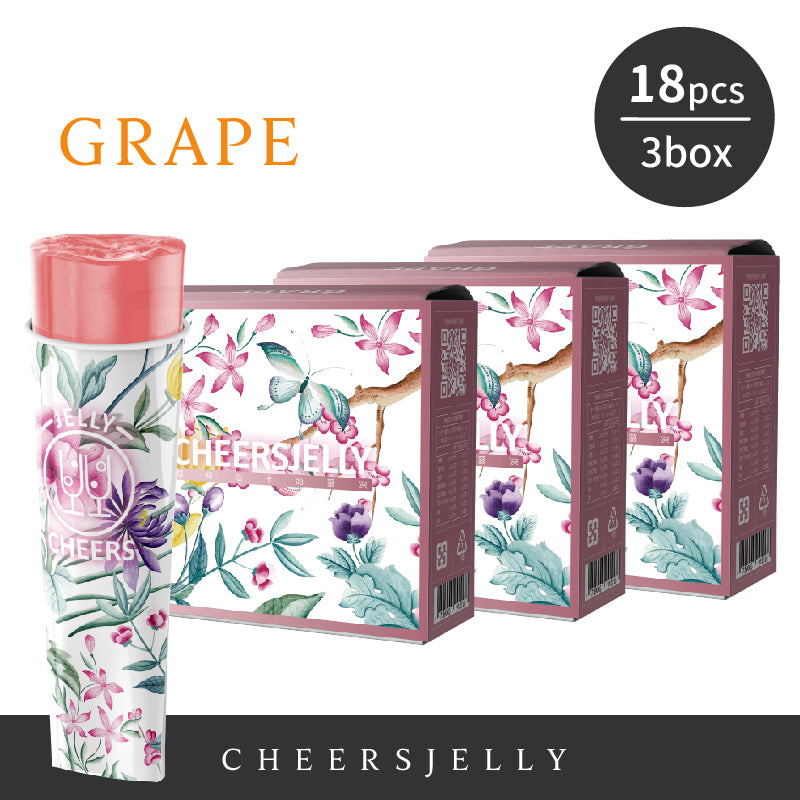 CheersJelly Low-Calorie Konjac Jelly【Grape 3 boxes】