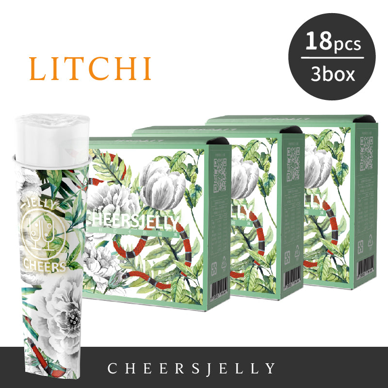 CheersJelly Low-Calorie Konjac Jelly【Litchi 3 boxes】