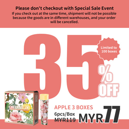 CheersJelly举杯低卡蒟蒻冻【苹果3盒】